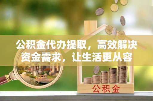 延长公积金代办提取，高效解决资金需求，让生活更从容
